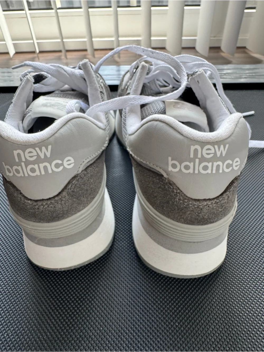New Balance Women's Gray and White Sneakers